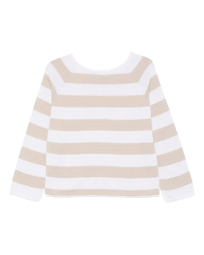 Arovescio striped-pattern T-shirt - Weiß Weiß