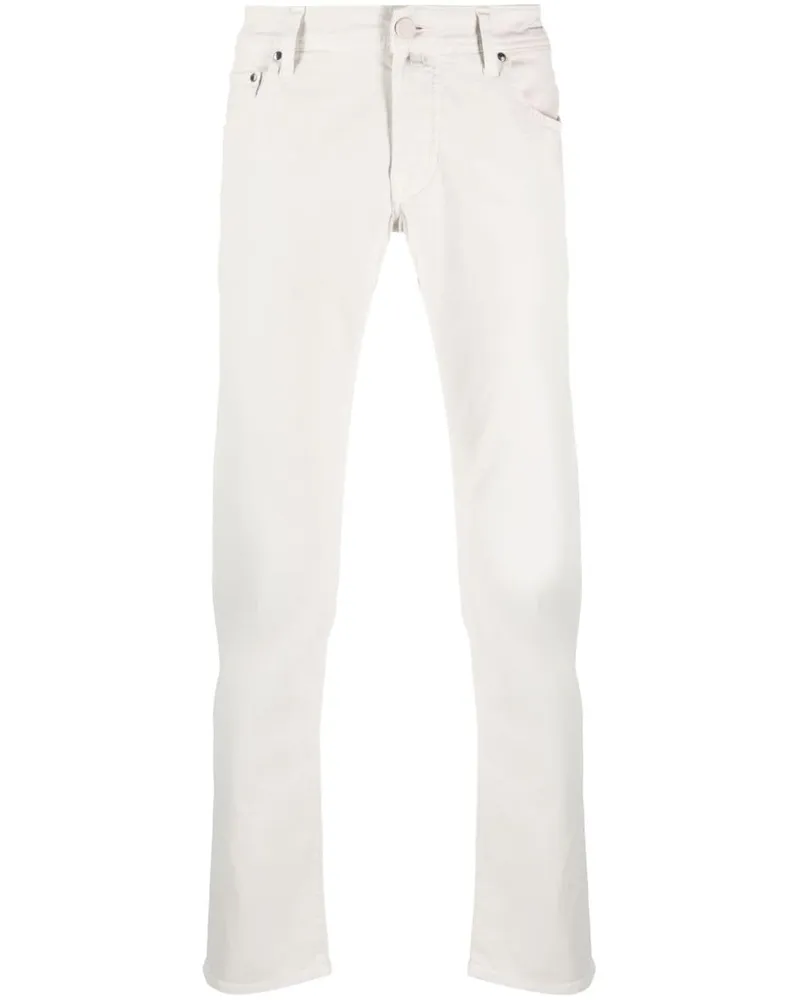 Jacob Cohën Halbhohe Slim-Fit-Jeans - Nude Nude