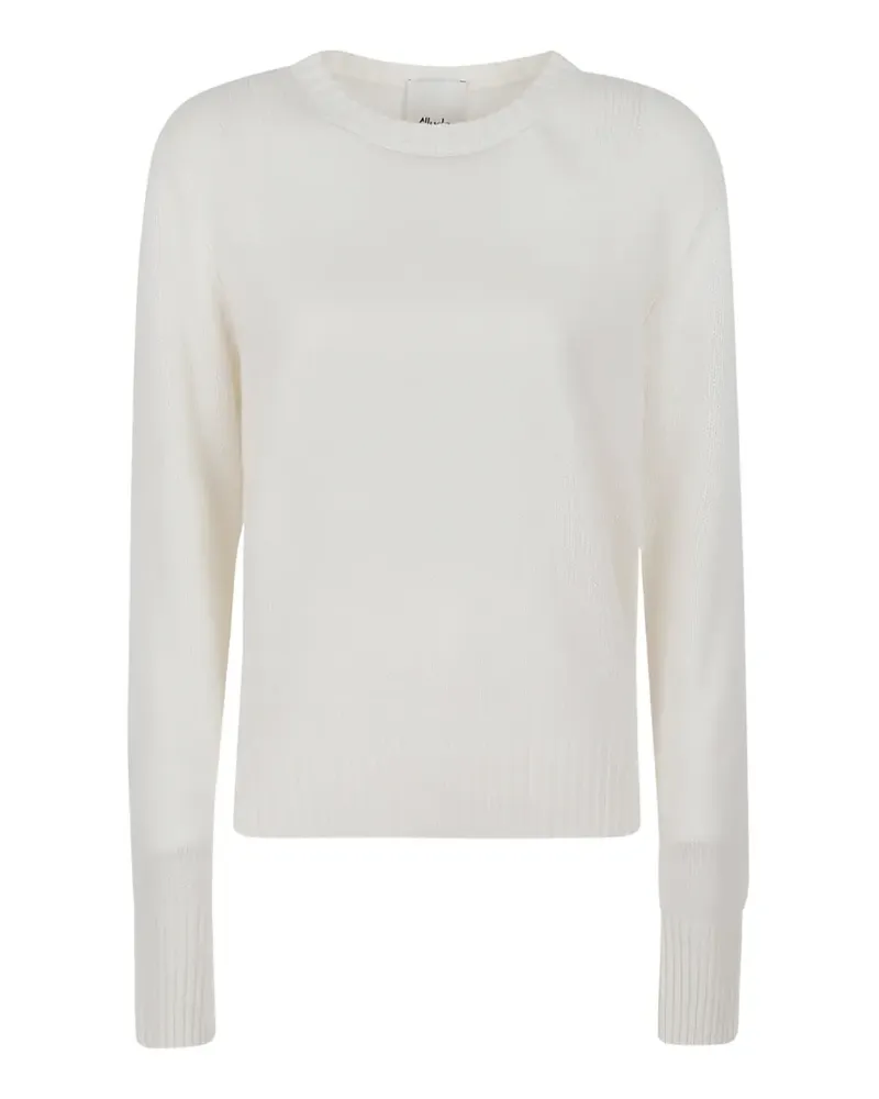 ALLUDE Fein gestrickter Kaschmirpullover - Weiß Weiß