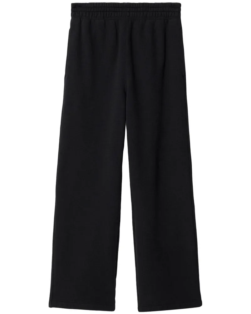 Burberry Straight-Leg-Hose mit EKD-Stickerei - Schwarz Schwarz