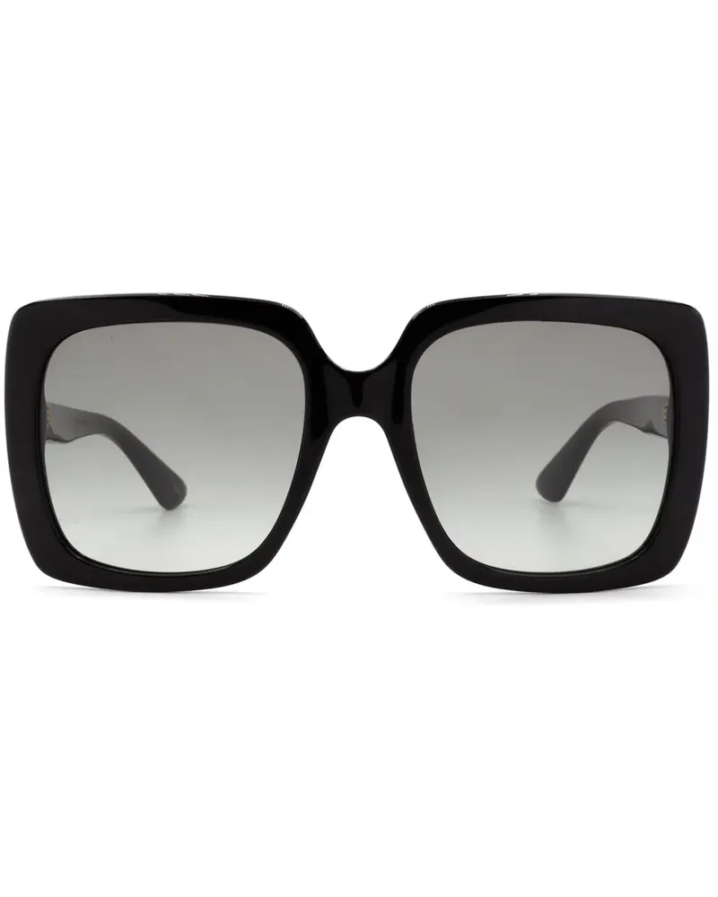 Gucci Sonnenbrille mit Oversized-Gestell - Schwarz Schwarz