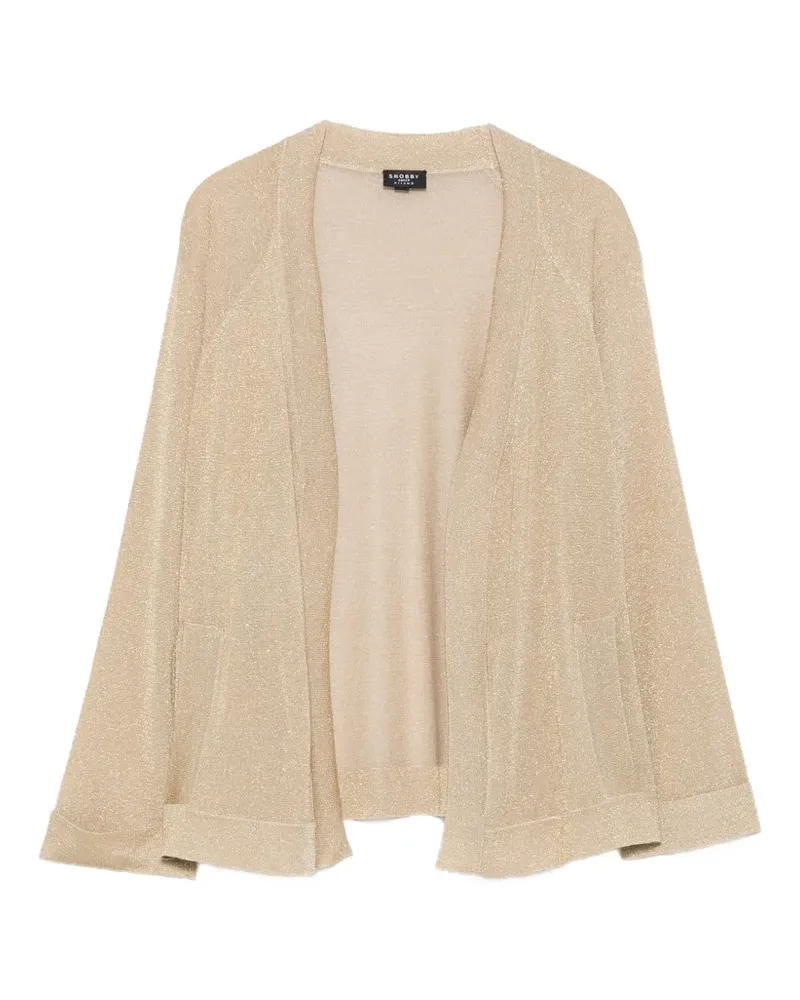 Snobby Sheep metallic-effect raglan-sleeve cardigan - Gold Gold