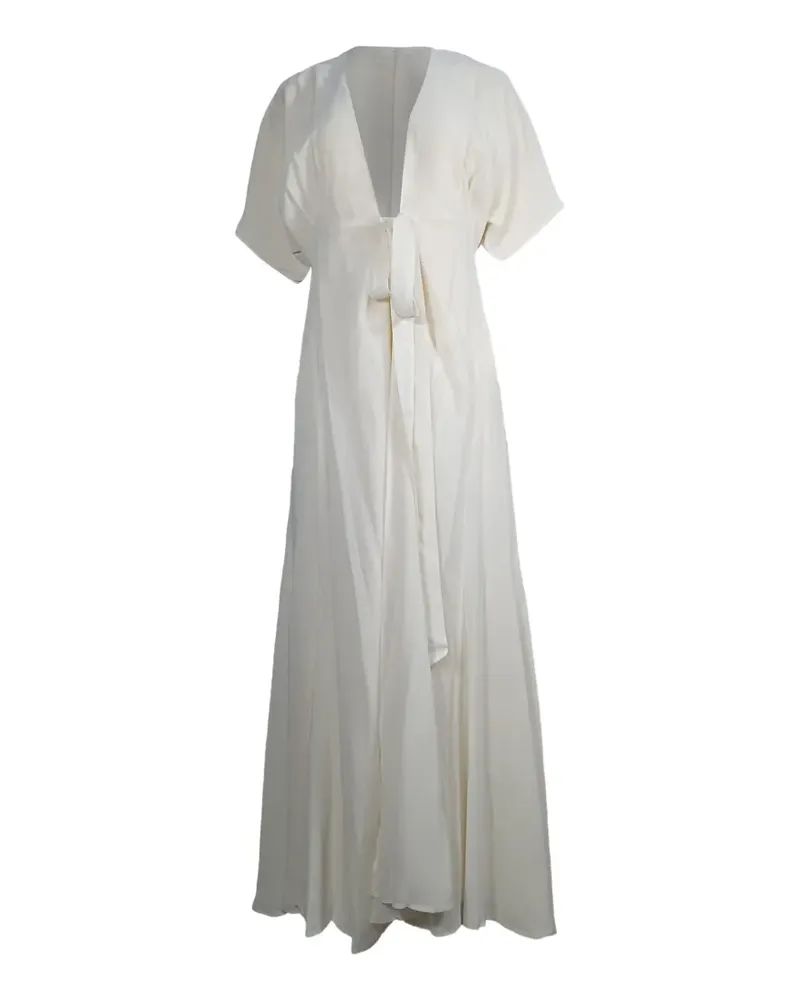 Reformation Wickelkleid mit V-Ausschnitt - Nude Nude