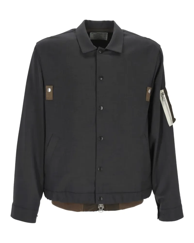 Sacai button zip jacket - Grau Grau