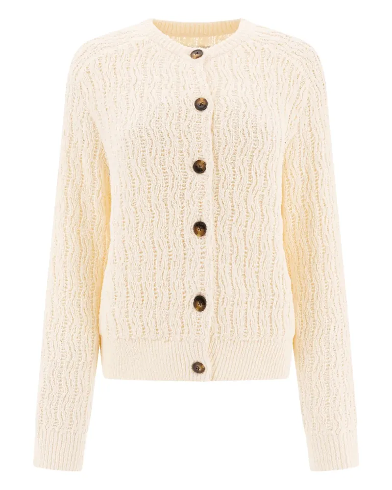 LOULOU Strukturierter Sean Cardigan mit Knöpfen - Nude Nude