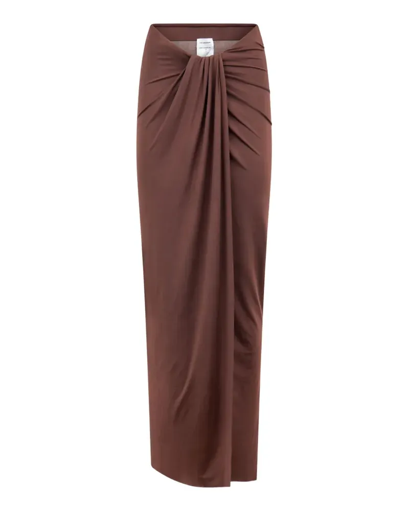 ANDAMANE Anja draped maxi skirt - Braun Braun