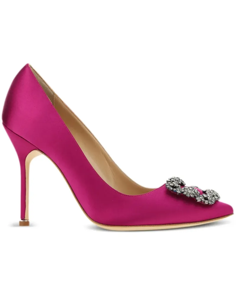 Manolo Blahnik Hangisi Pumps mit Strass - Rosa Rosa