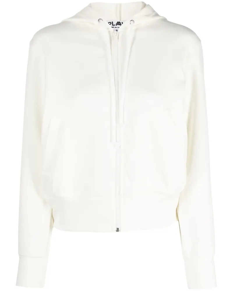 Comme des Garçons x The Artist Invader Hoodie mit Pixel-Applikation - Weiß Weiß