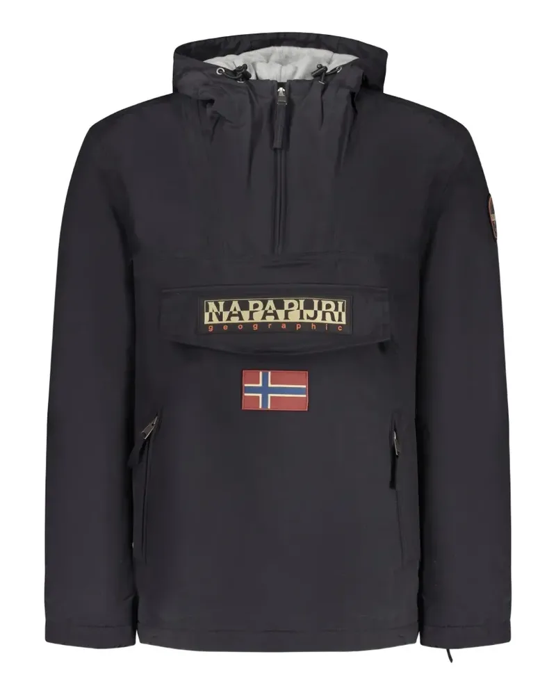 Napapijri Rainforest Kapuzenjacke mit Klappentasche - Schwarz Schwarz