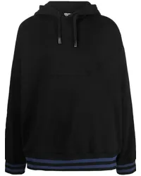 Versace Jeans Hoodie mit Logo-Print Schwarz