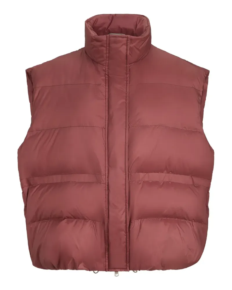 Brunello Cucinelli Wasserabweisende Daunenjacke aus mattem Nylon mit Monili - Rot Rot