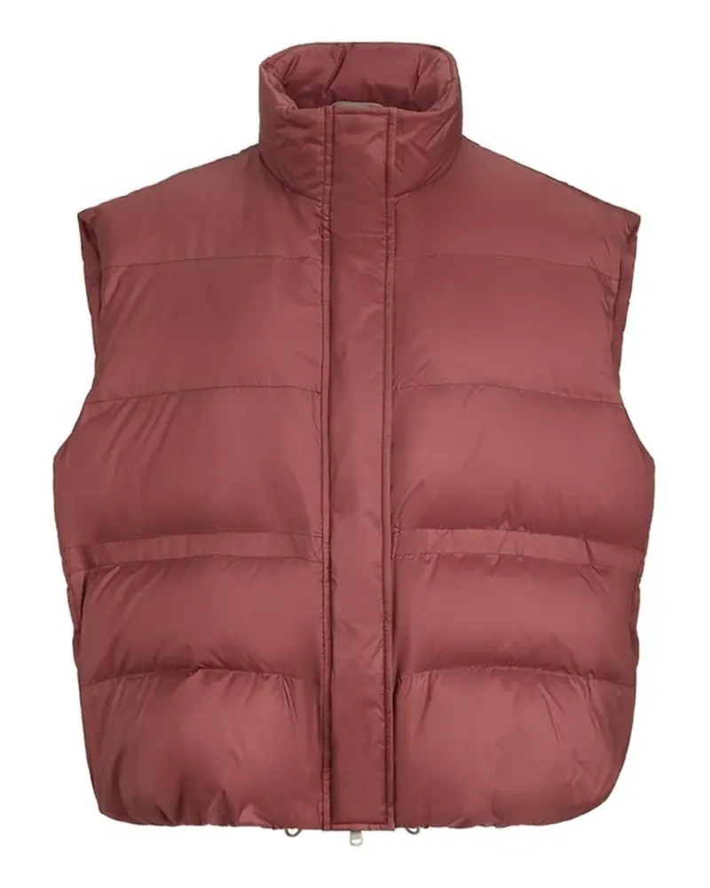 Brunello Cucinelli Wasserabweisende Daunenjacke aus mattem Nylon mit Monili - Rot Rot