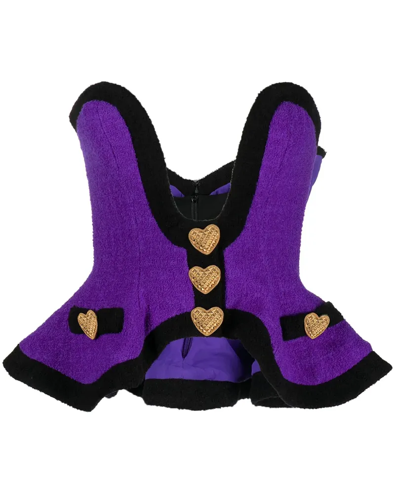 Moschino Gestrickter Rock mit Knopfdetail - Blau Blau