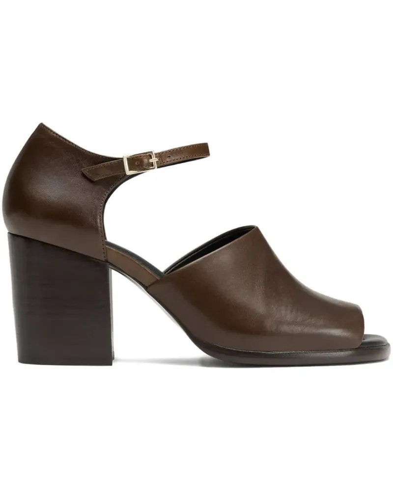 Christophe Lemaire Sandalen mit Blockabsatz 80mm - Braun Braun