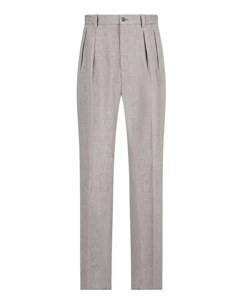 Tagliatore pleated straight-leg trousers - Grau Grau