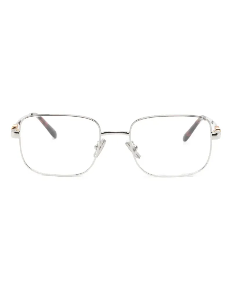 Miu Miu logo-plaque square-frame glasses - Silber Silber
