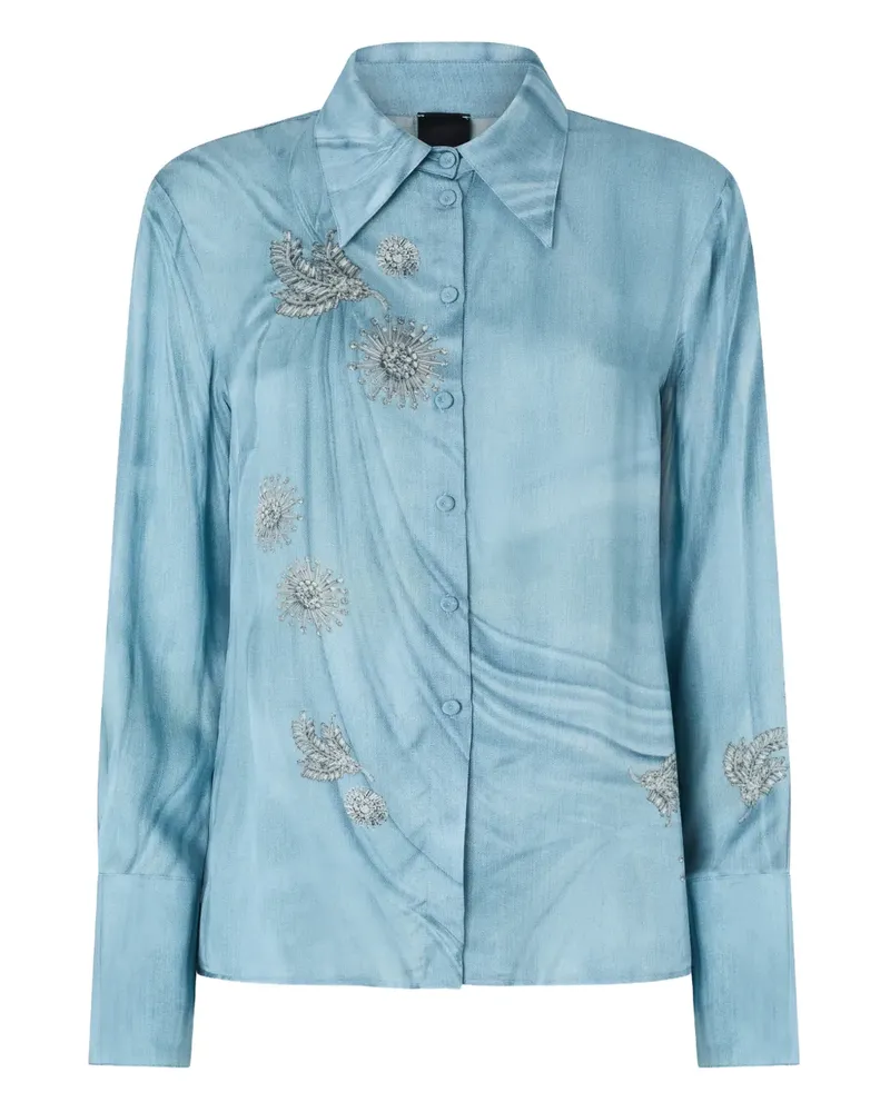 Pinko Hemd mit Tromp-l'oeil-Print - Blau Blau