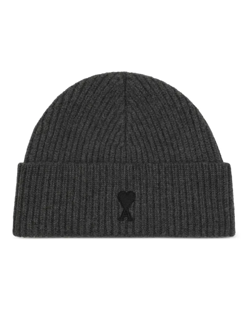 AMI Paris Ami De Coeur Beanie - Grau Grau