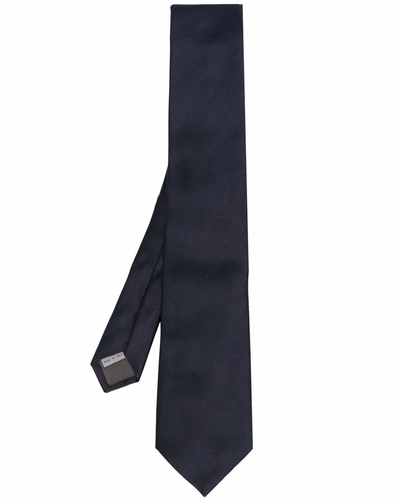 Canali Spitze Seidenkrawatte - Blau Blau