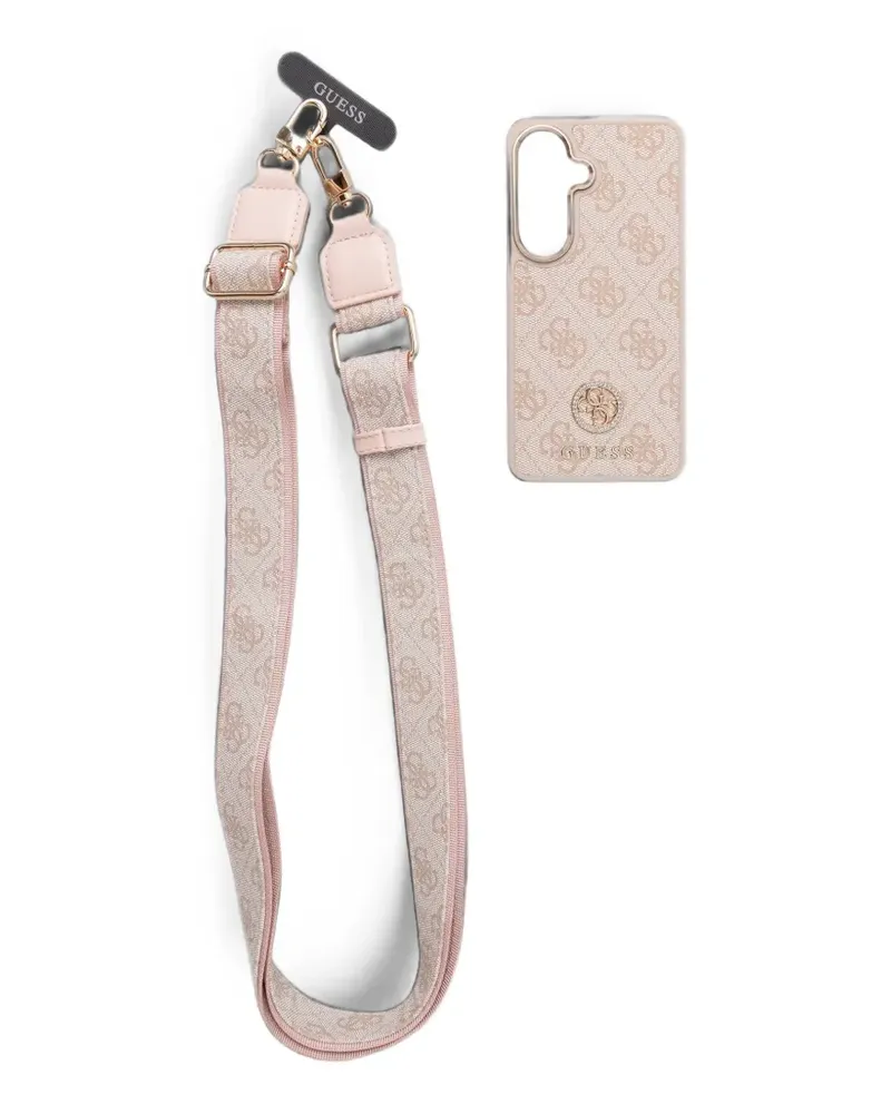 Guess Samsung Galaxy S26 logo-print strap phone case - Nude Nude