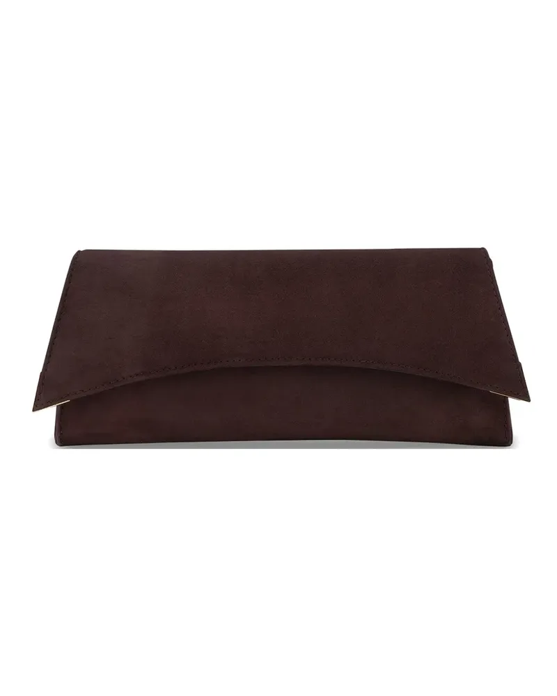 Tyler Ellis Veronica suede clutch bag - Braun Braun