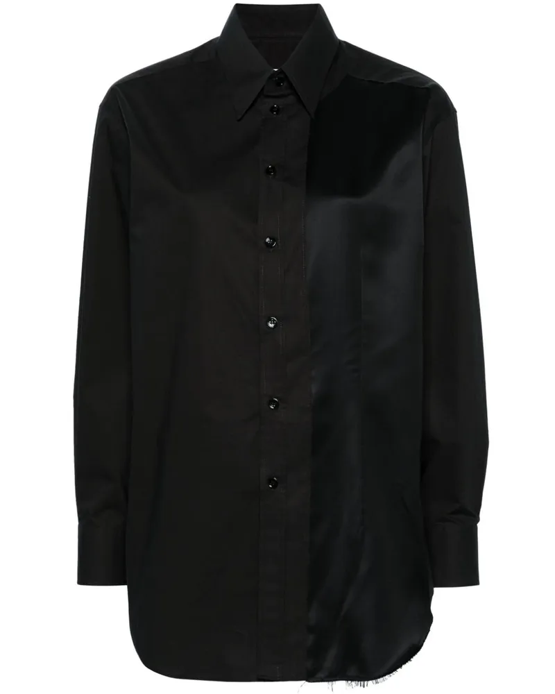 Maison Margiela Hemd mit Kontrasteinsätzen - Schwarz Schwarz