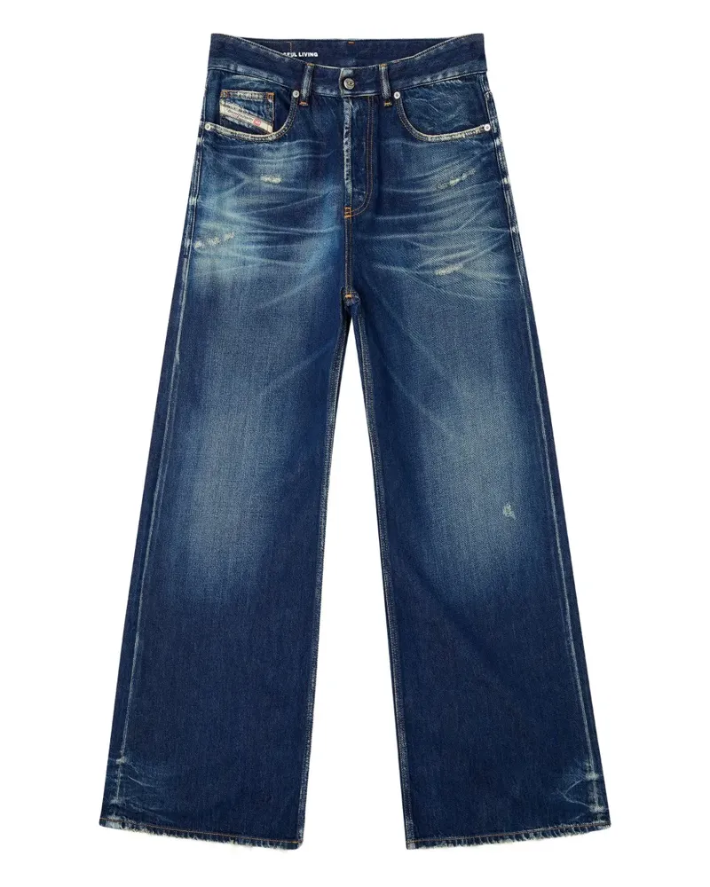 Diesel D-Rise Wide-Leg-Jeans - Blau Blau