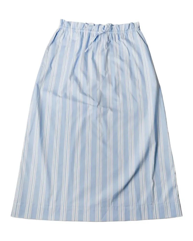 STAUD Shore striped-pattern midi skirt - Blau Blau