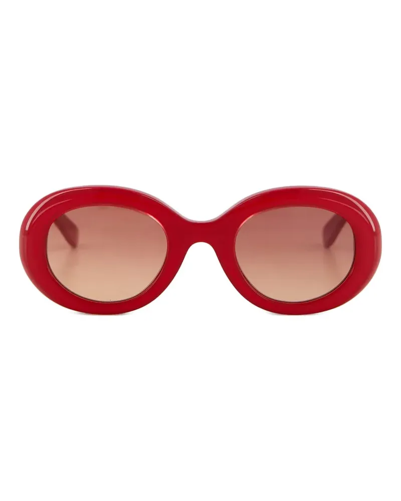 Emmanuelle Khanh Queen Sonnenbrille mit rundem Gestell - Rot Rot