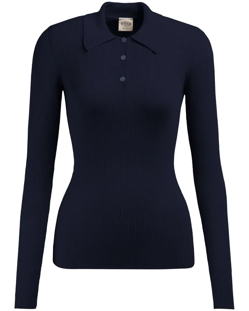 TOD'S Gestricktes Poloshirt - Blau Blau