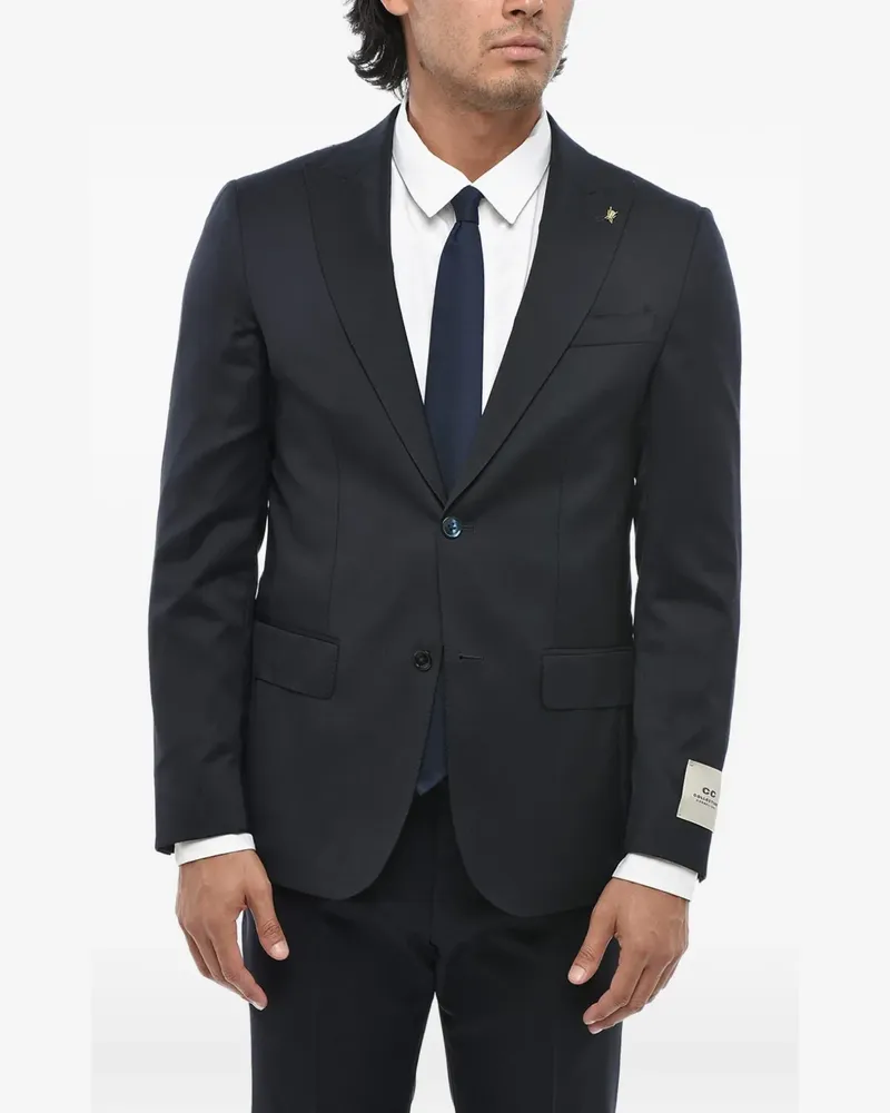 Corneliani peak-lapel single-breasted suit - Blau Blau