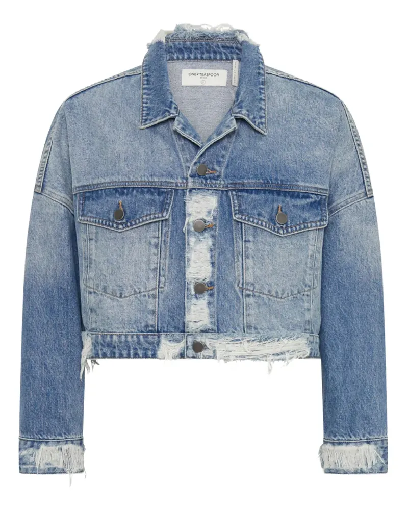 One Teaspoon Jeansjacke mit Nieten - Blau Blau