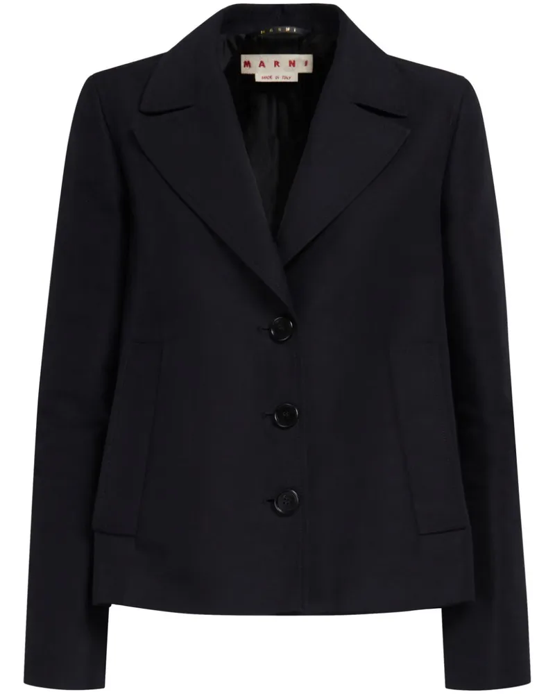 Marni Einreihiger Cropped-Blazer Schwarz