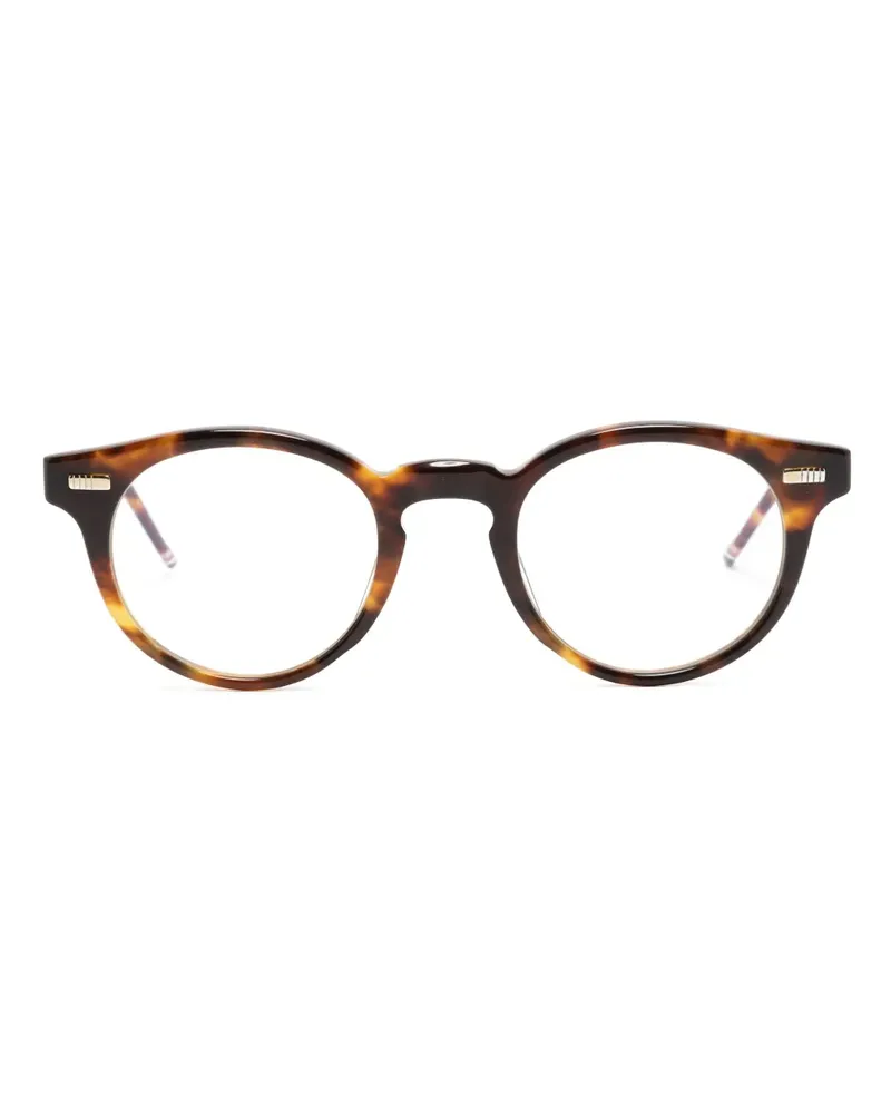 Thom Browne Runde Brille in Schildpattoptik - Braun Braun