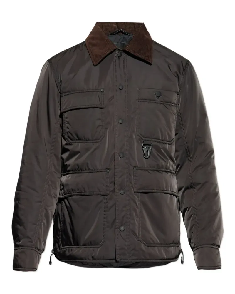 Moncler Wattierte Waterton Jacke mit Cordkragen - Braun Braun