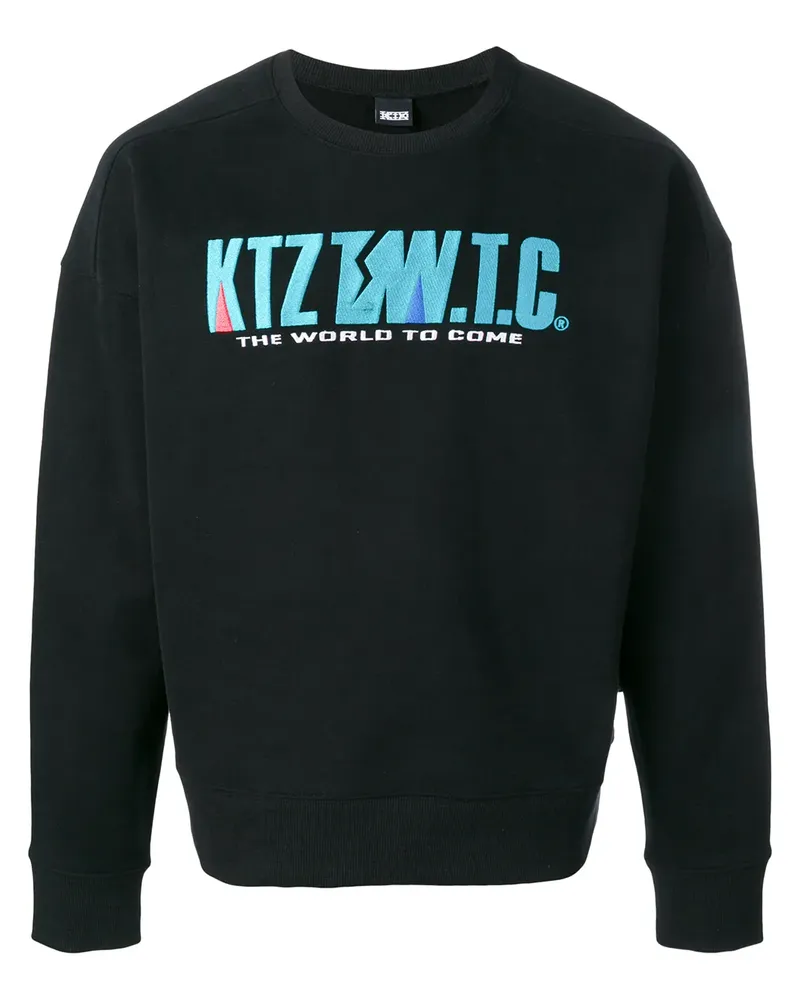 KTZ Sweatshirt mit Logostickerei - Schwarz Schwarz