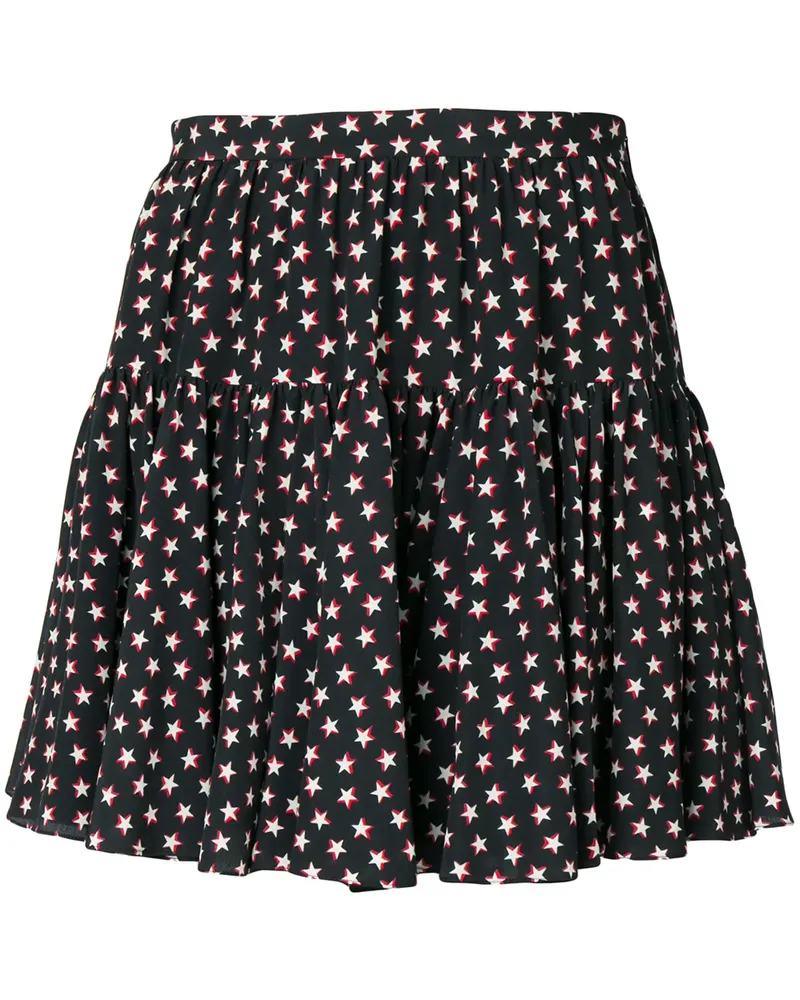Saint Laurent Minirock mit Stern-Print - Schwarz Schwarz
