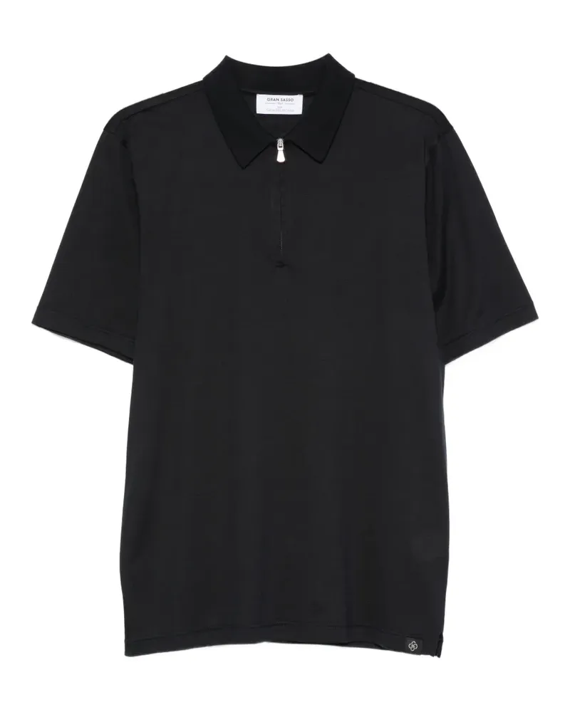 Gran Sasso zip-fastening short-sleeve polo shirt - Blau Blau