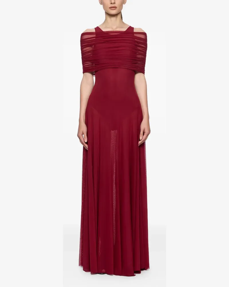 ATU Body Couture Kleid aus Mesh im Layering-Look - Rot Rot