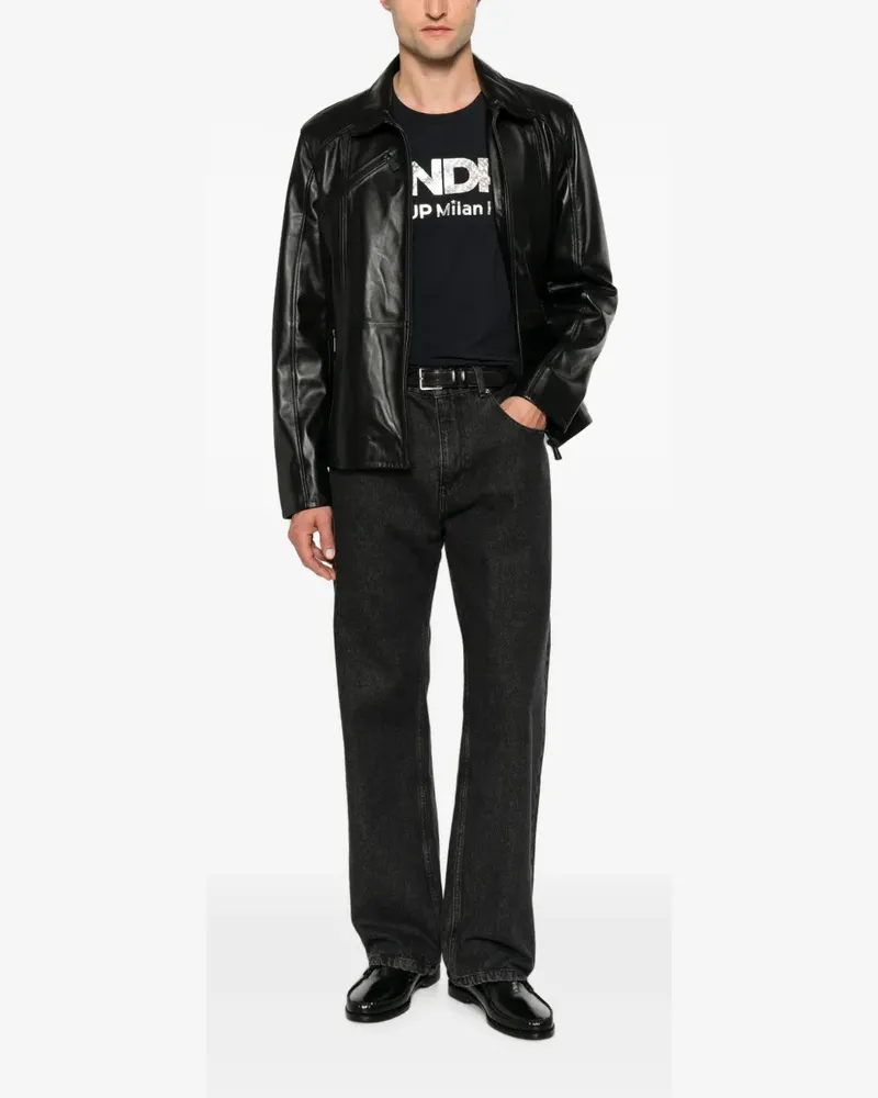 Dondup logo-print cotton T-shirt - Schwarz Schwarz