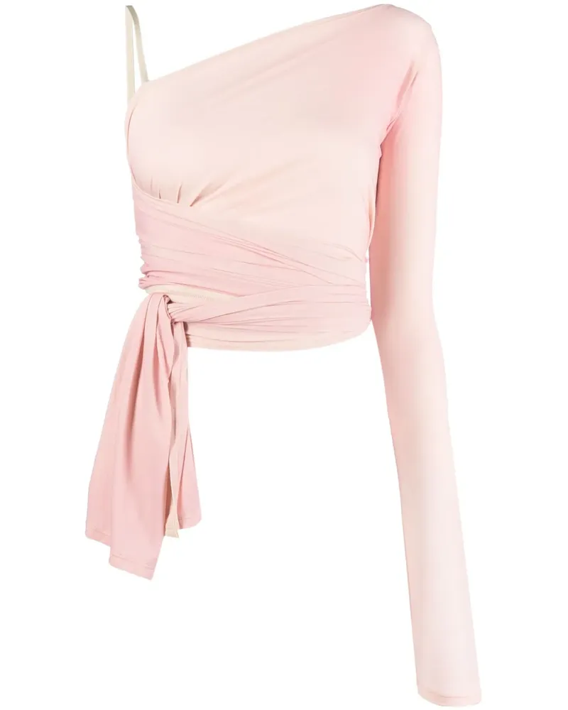 Maison Margiela Asymmetrisches Cropped-Top - Rosa Rosa