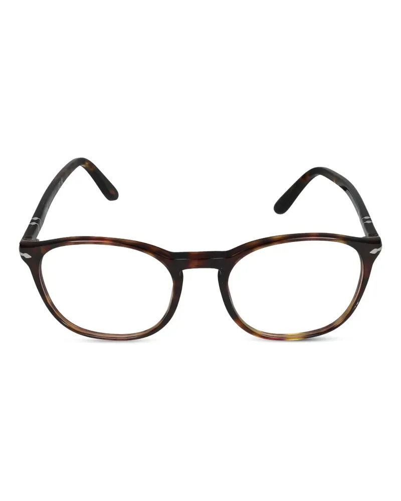 Persol Brille mit rundem Gestell - Braun Braun