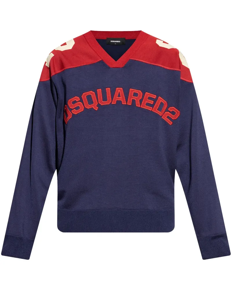 Dsquared2 Sweatshirt mit Logo - Blau Blau