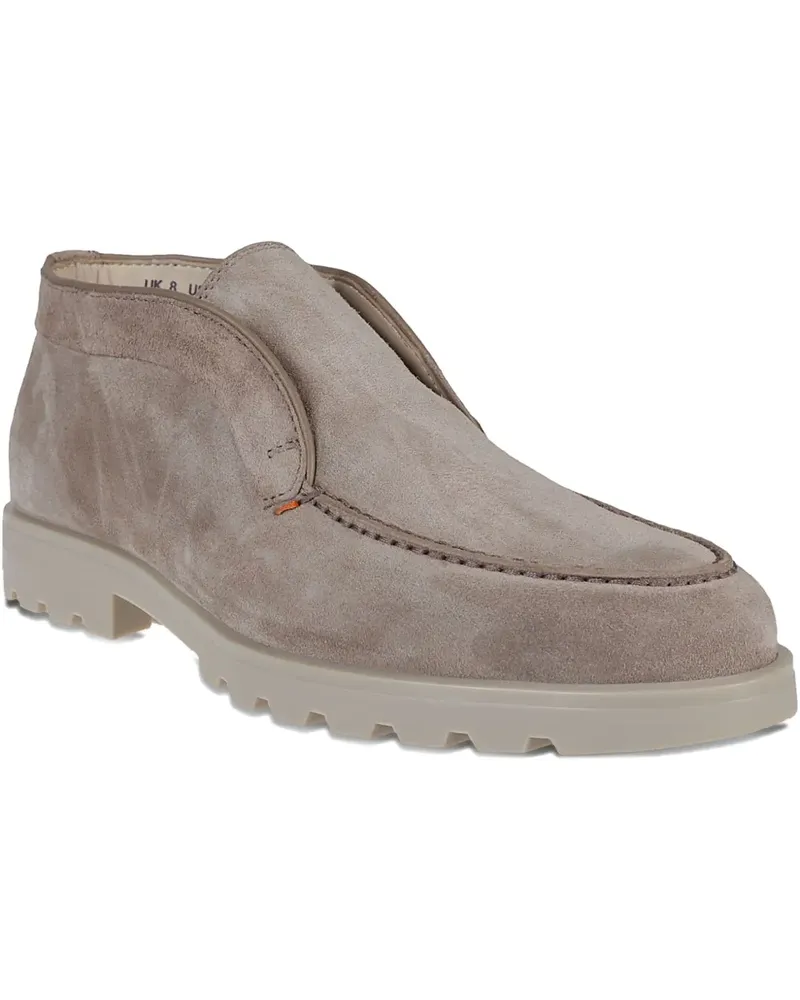 Santoni suede slip-on loafers - Braun Braun