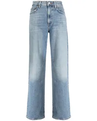 AGOLDE Halbhohe Straight-Leg-Jeans Blau