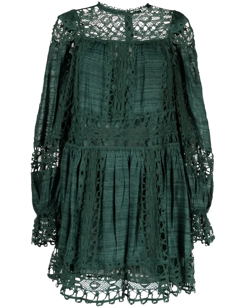 Ulla Johnson Lata Minikleid mit Spitze - Grün Grün