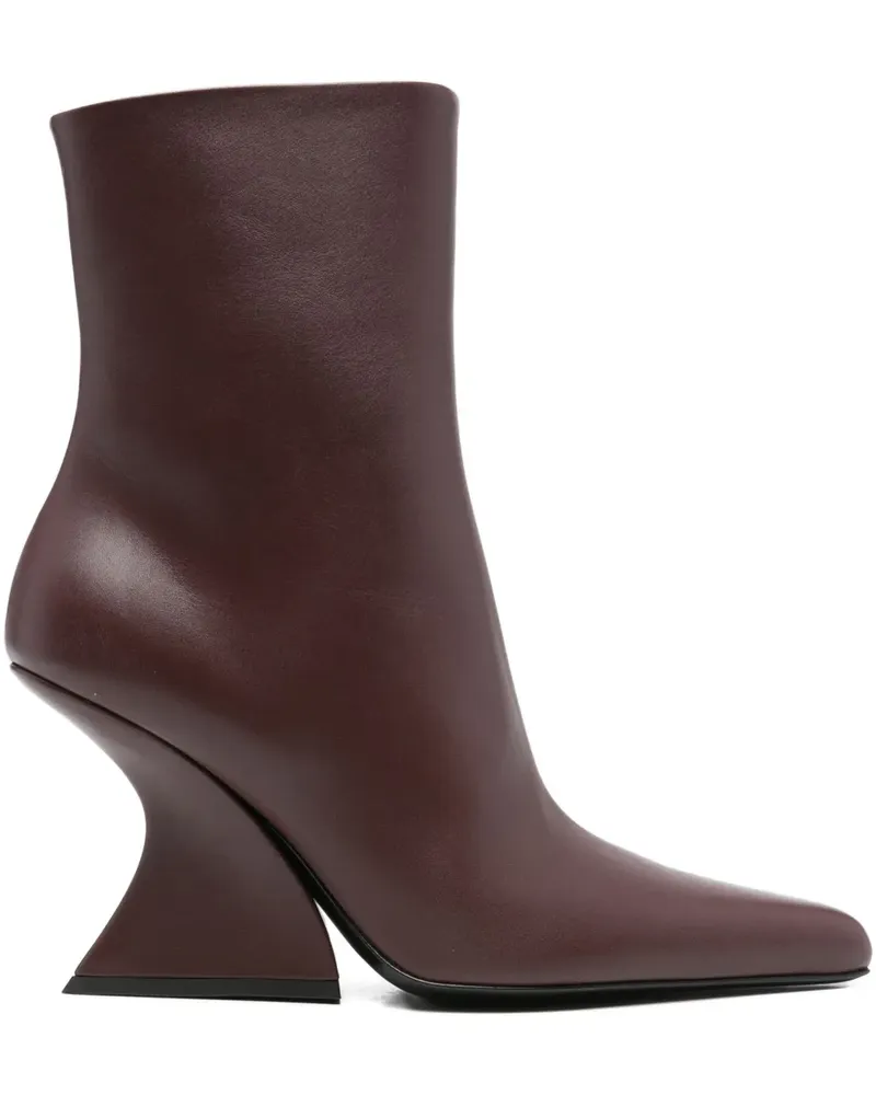 Thierry Mugler Spitze Stiefel mit Design-Absatz 90mm - Rot Rot
