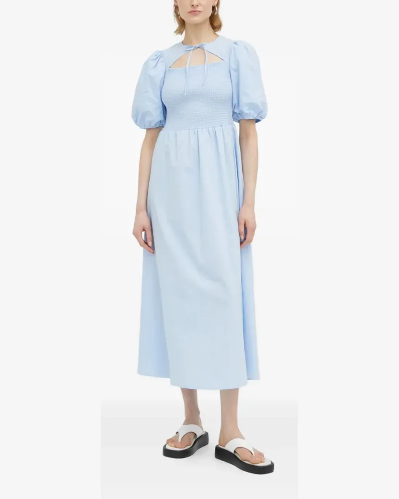 Résumé smocked cut-out dress - Blau Blau