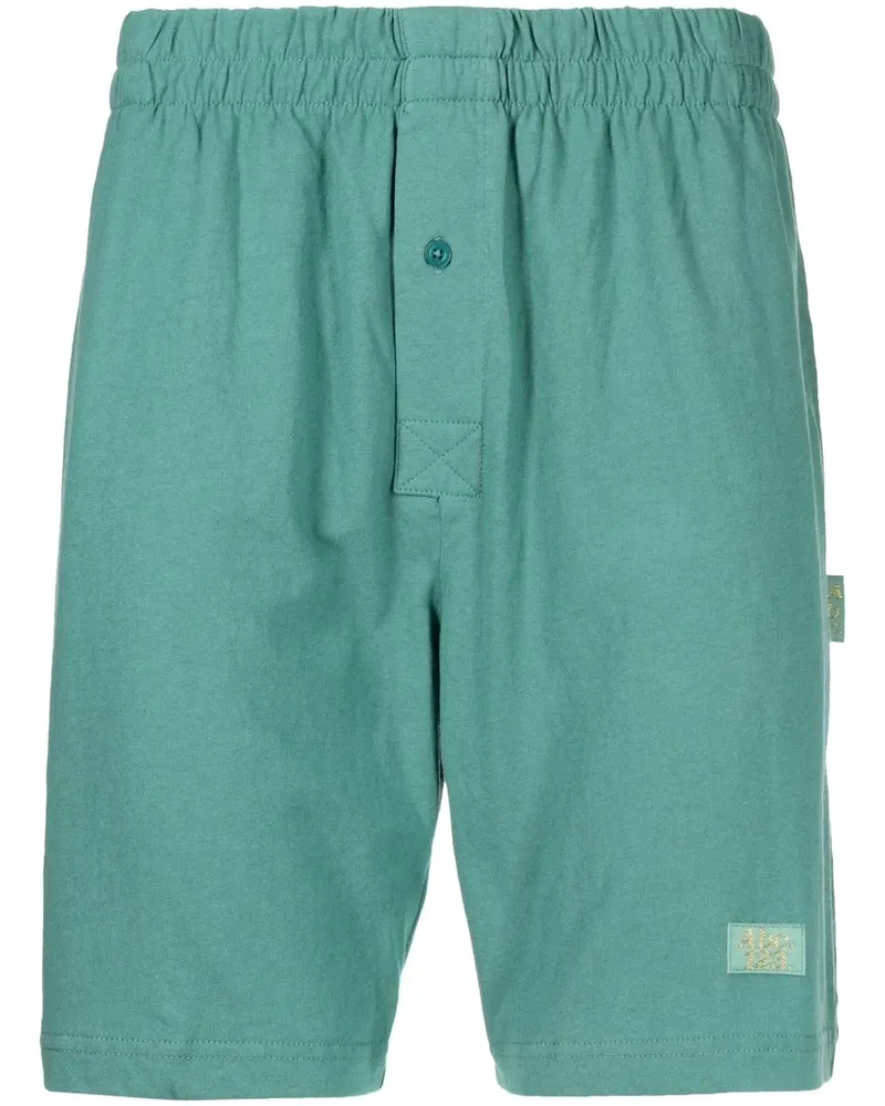 Abc. Lounge-Shorts mit Logo-Patch - Grün Grün