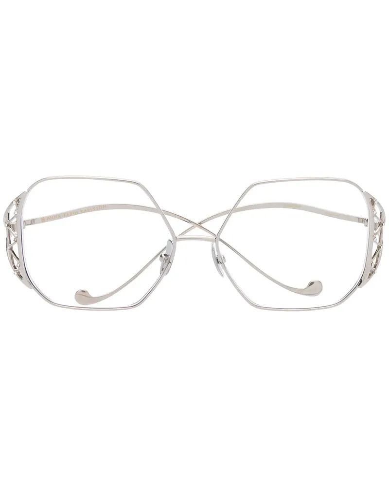 Anna-Karin Karlsson Brille mit sechseckigem Gestell - Silber Silber